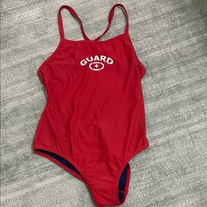 Women's Red Guard One Piece Swimsuit